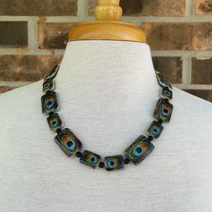 Handmade Peacock Feather Necklace